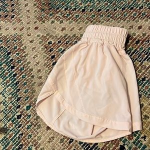 Size 0, 3inch Track That Lululemon shorts, color: strawberry milkshake